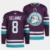 teemu selanne ducks purple 2023 2430th anniversary primegreen authentic projersey