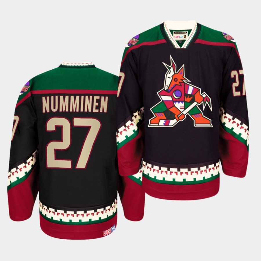 teppo numminen phoenix coyotes black heritage vintage jersey