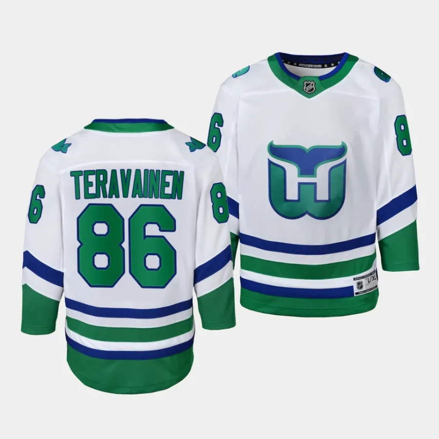 teuvo teravainen hurricanes whalers youth whitereplica jersey