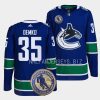 thatcher demko canucks blue 2022 hhof warmup jersey