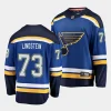 theo lindstein blues blue home 2023 nhl draft breakaway playerjersey