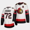 thomas chabot senators white road 2020 21 vintage jersey