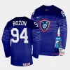 tim bozon france 2023 iihf world championship away blue jersey