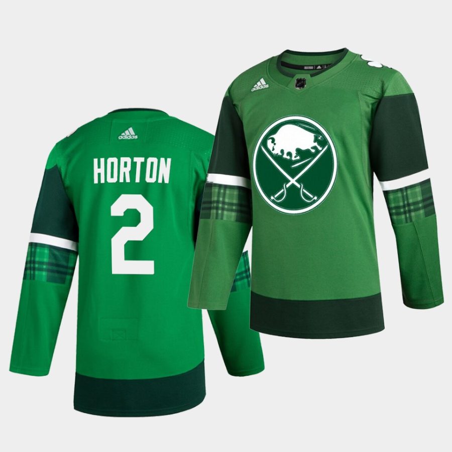 tim horton sabres 2020 st. patricks day green jersey