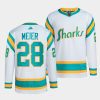 timo meier sharks white 2022reverse retro 2.0 authentic primegreen jersey