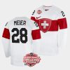 timo meier switzerland 2022 nhl global series away white jersey