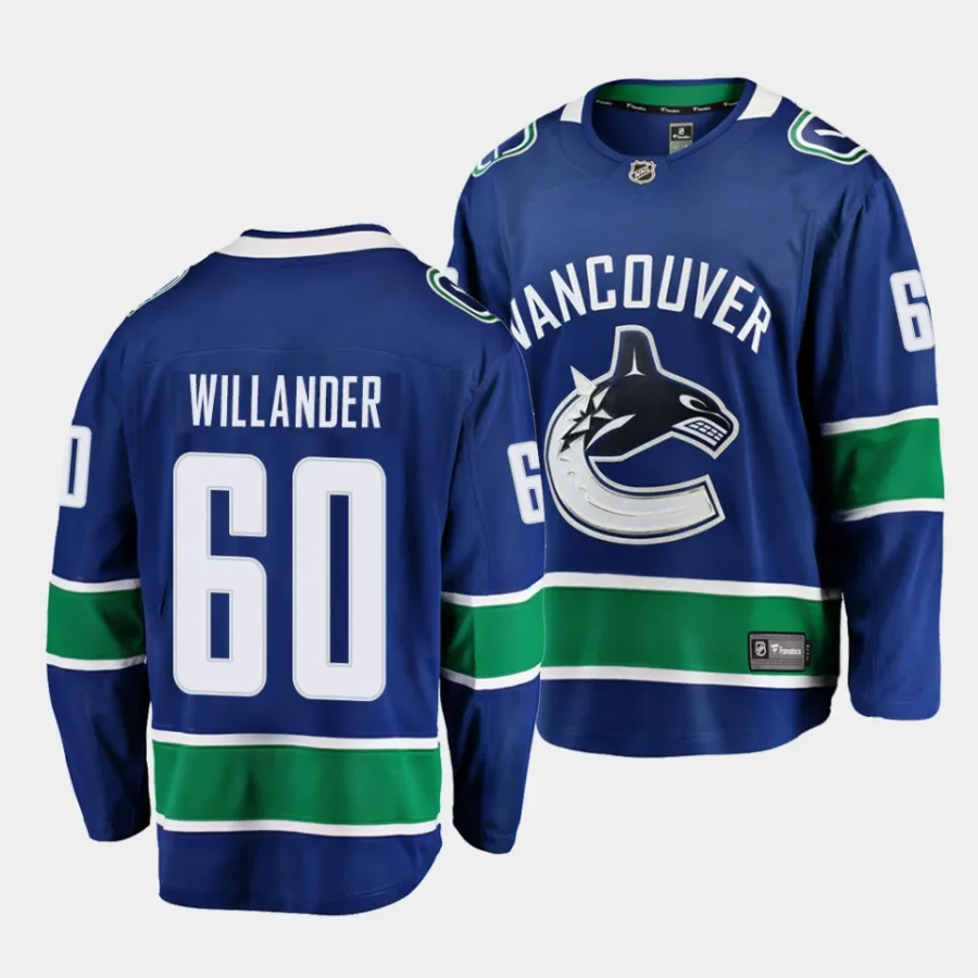 tom willander canucks blue home 2023 nhl draft breakaway playerjersey