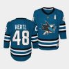 tomas hertl sharks 2022 23home youth teal jersey