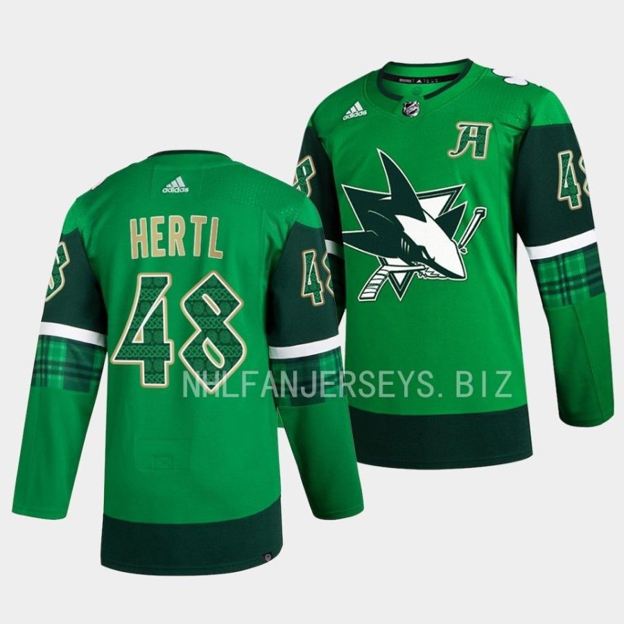 tomas hertl sharks green 2023 st. patricks day primegreen authentic jersey