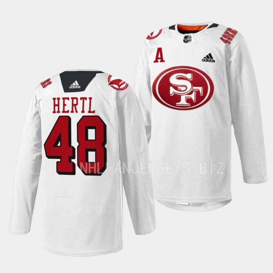 tomas hertl sharks specialty warm up 202249er mash up white jersey