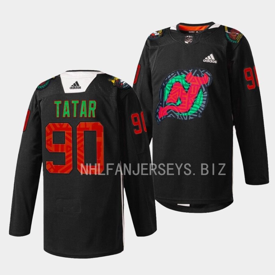 tomas tatar devils black 2023black history celebration warm up jersey