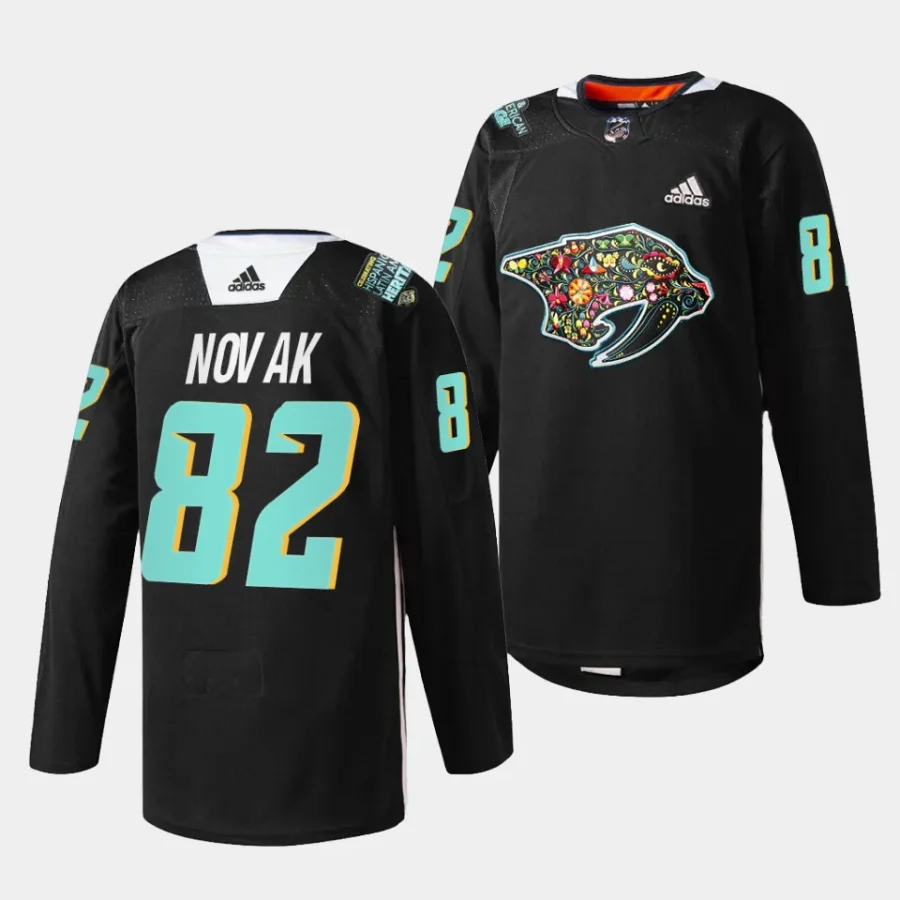 tommy novak predators black 2023 hispanic heritage night jersey