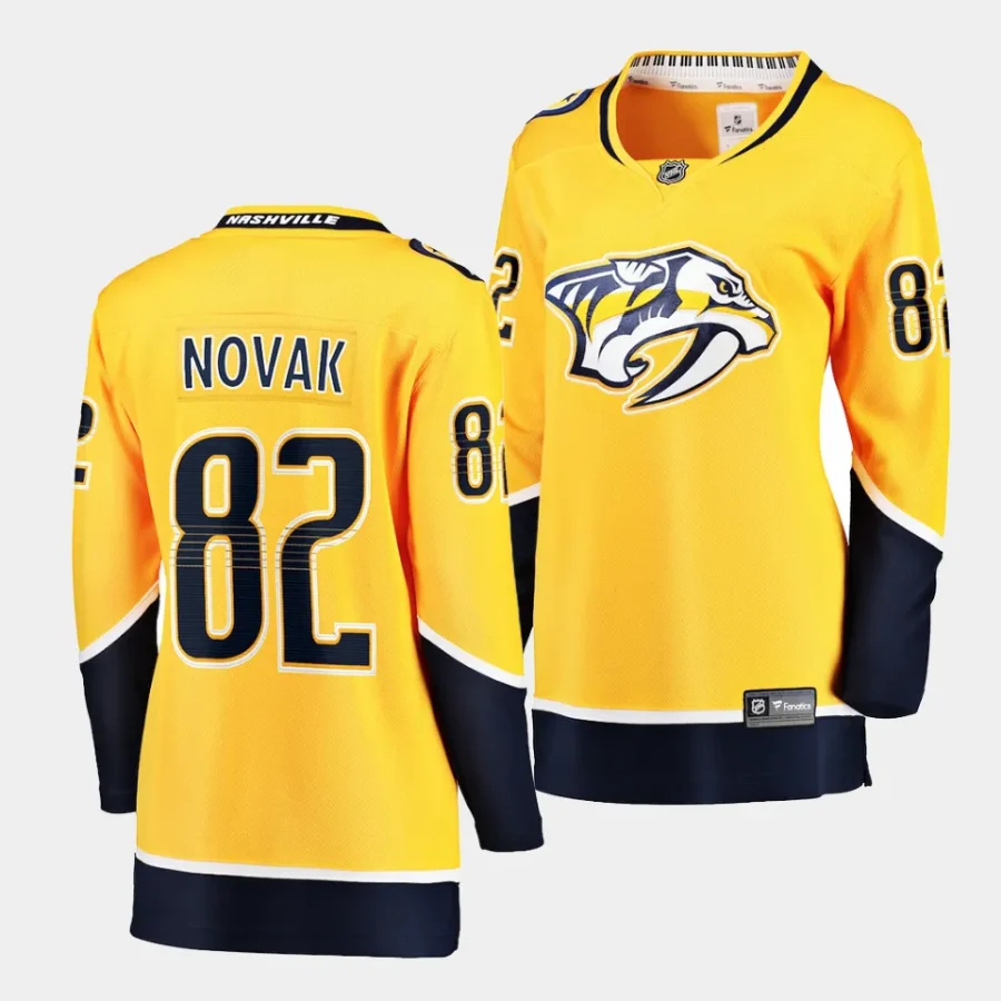 tommy novak predators gold home women jerseys