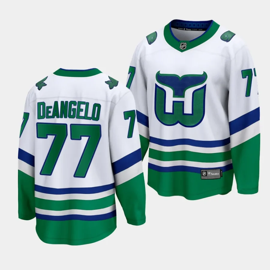 tony deangelo hurricanes white whalers premier breakaway jersey