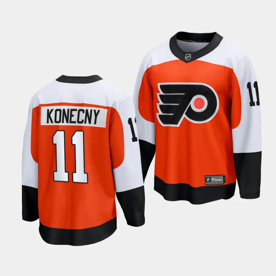 travis konecny flyers burnt orange 2023 24home premier jersey