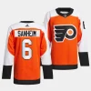 travis sanheim flyers burnt orange 2023 24authentic home jersey