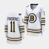 trent frederic bruins white 100th anniversary women jerseys