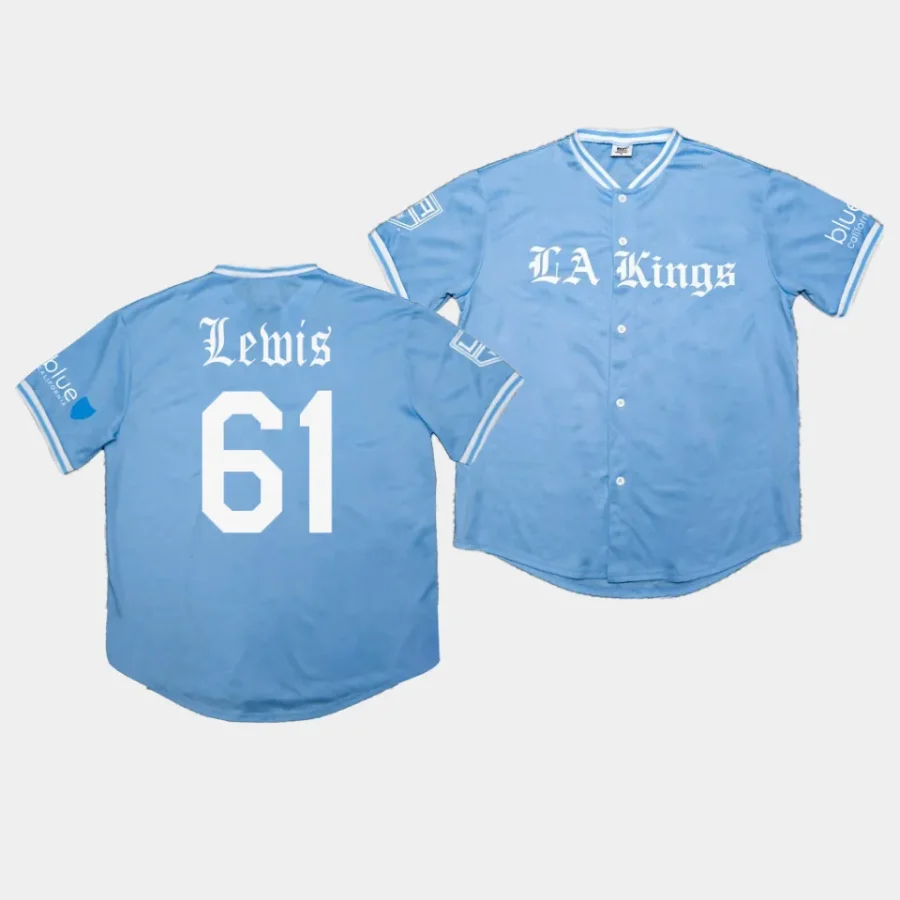 trevor lewis la kings blue 2023 dodgers night baseball jersey