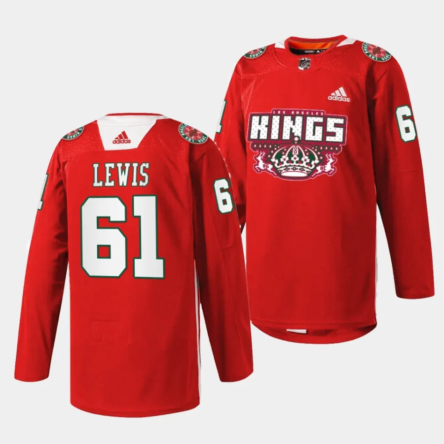 trevor lewis la kings red 2023 x mas holiday specialty jersey