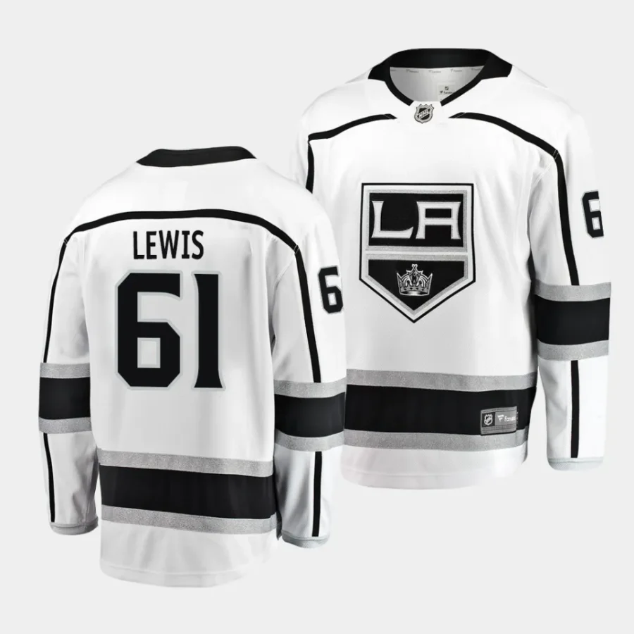 trevor lewis la kings white away breakaway player jersey