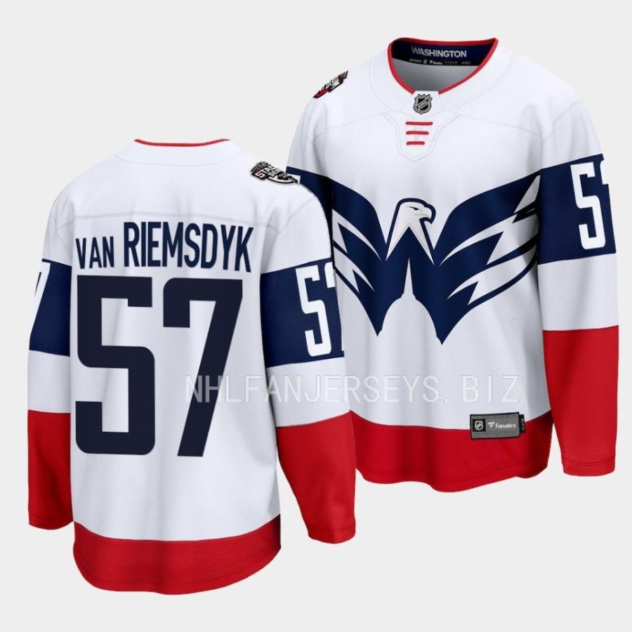 trevor van riemsdyk capitals white 2023 nhl stadium series breakaway player jersey