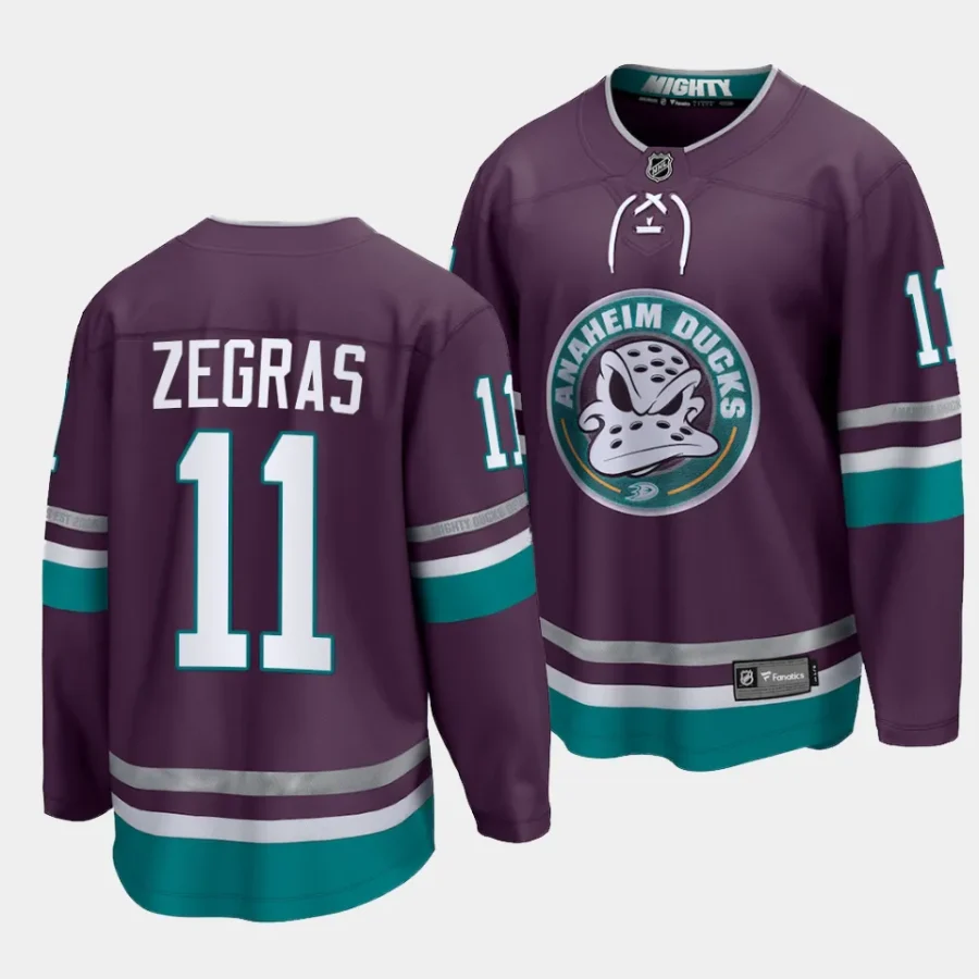 trevor zegras ducks purple 2023 2430th anniversary premier jersey