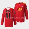 trevor zegras ducks rabbit warmup 2023 lunar new year red jersey