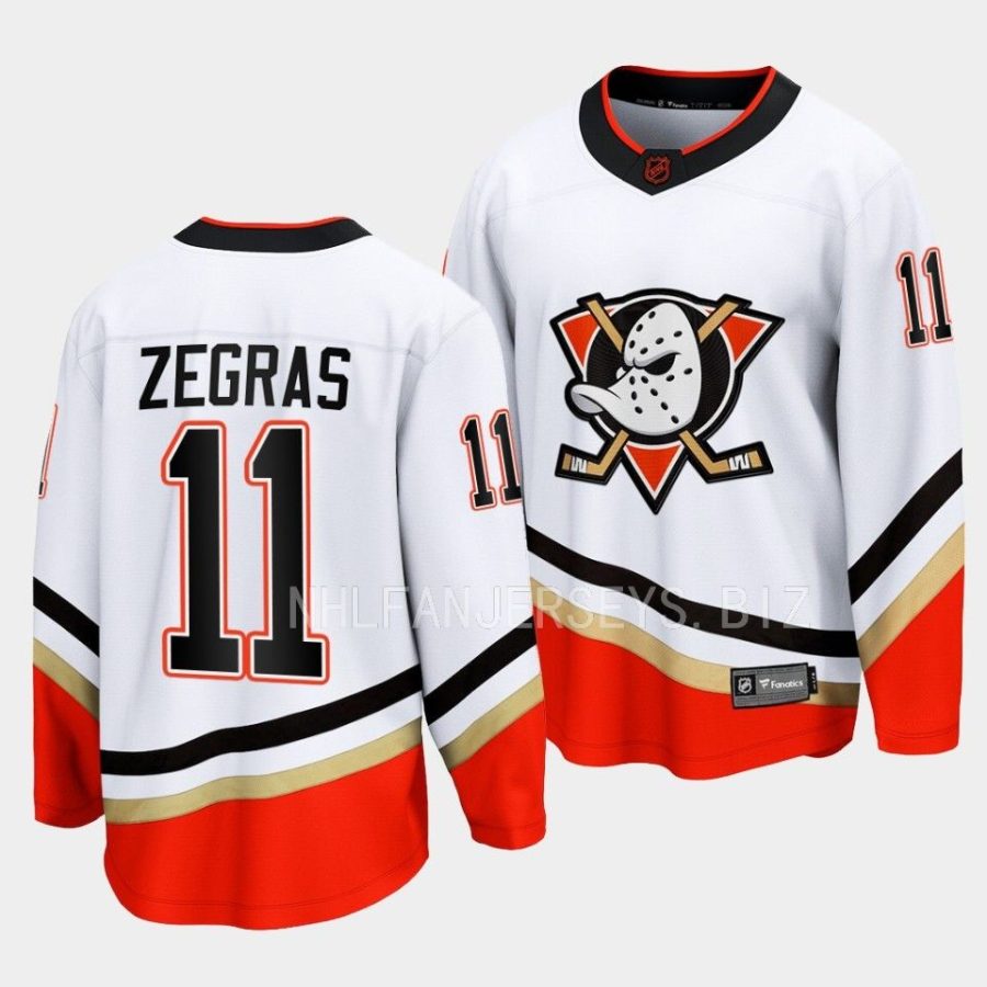 trevor zegras ducks white 2022special edition 2.0 breakaway jersey