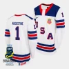 trey augustine usa 2024 iihf world junior champions white jersey