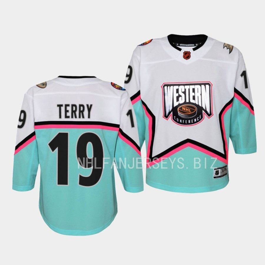 troy terry ducks 2023 nhl all star youth whitewestern conference jersey