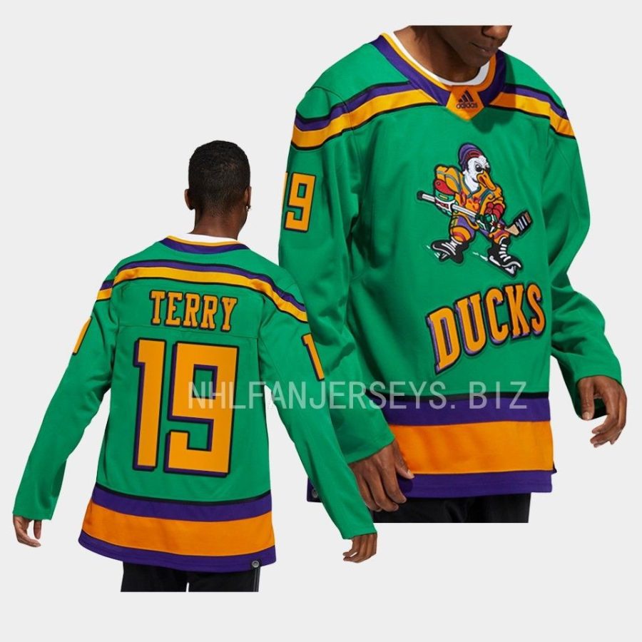 troy terry ducks green mighty ducks authentic jersey