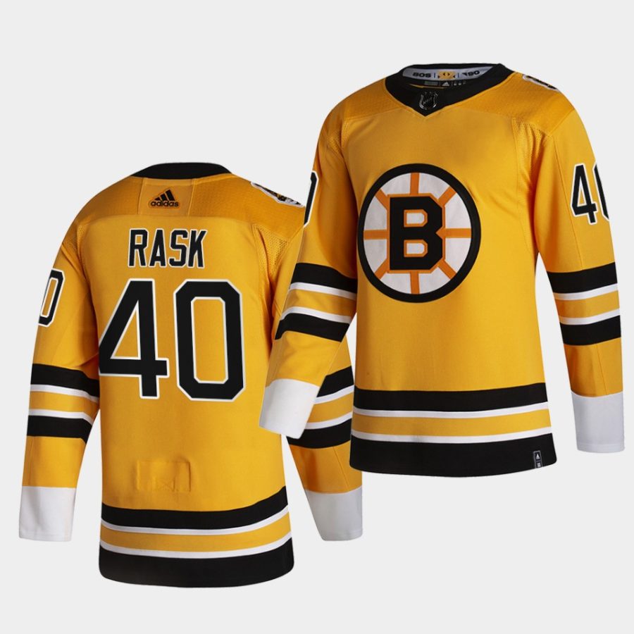 tuukka rask bruins gold 2021 reverse retro authentic jersey