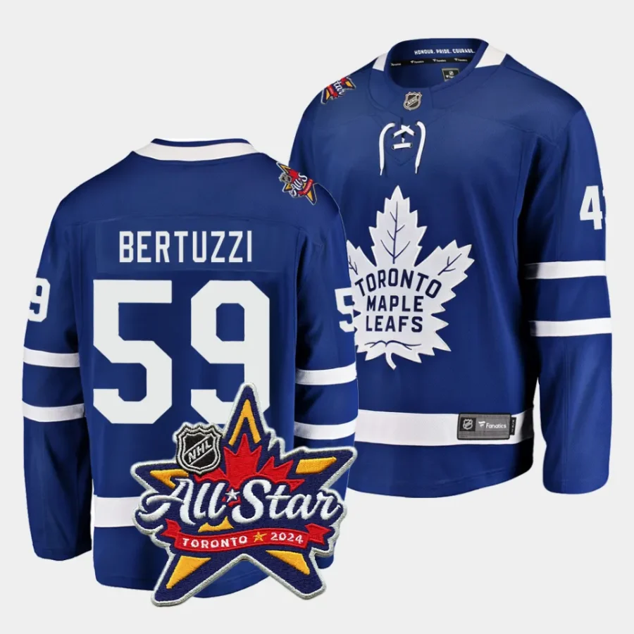 tyler bertuzzi maple leafs royal 2024 nhl all star patch home jersey