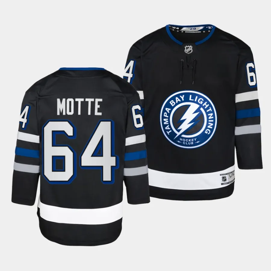 tyler motte lightning 2023 24alternate youth blackpremier player jersey