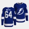 tyler motte lightning blue home primegreen jersey