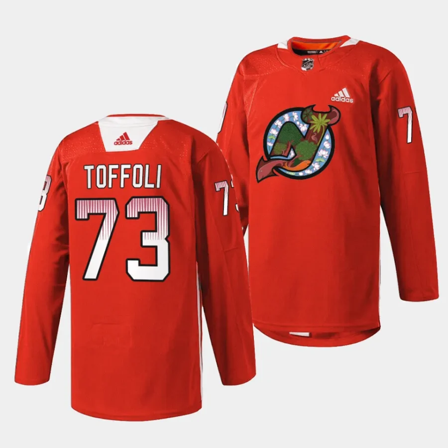 tyler toffoli devils red 2024asian and pacific islander heritage night jersey