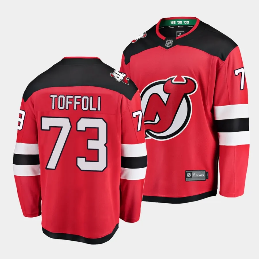 tyler toffoli devils red home breakaway player jersey