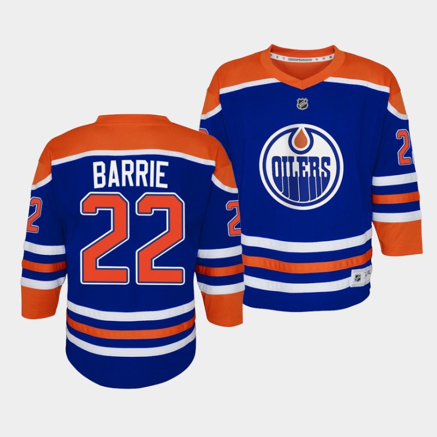 tyson barrie oilers 2022 23home youth royal jersey