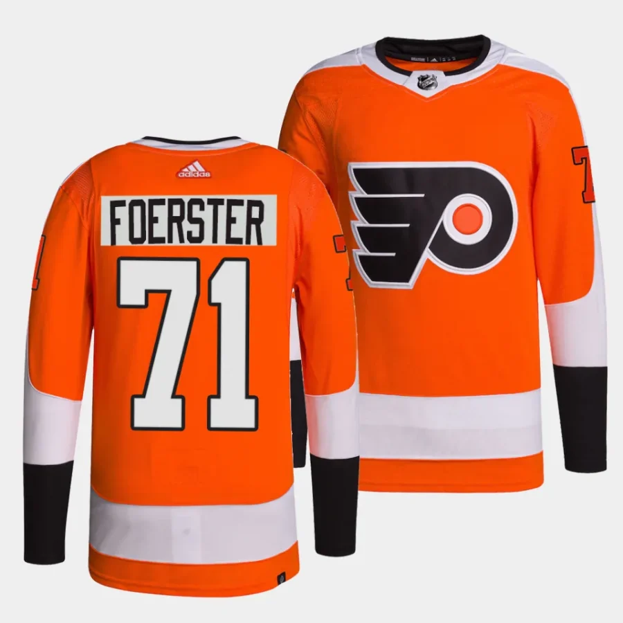 tyson foerster flyers orange home authentic pro jersey