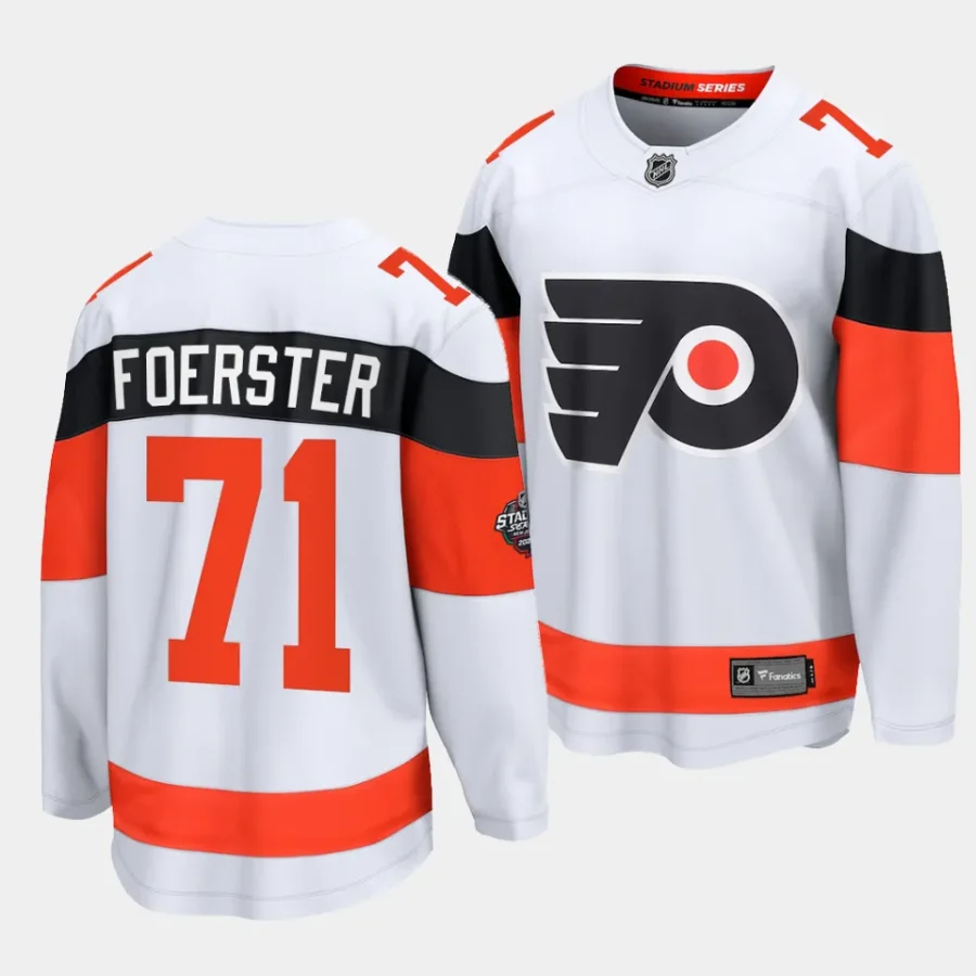 tyson foerster flyers white 2024 nhl stadium series breakaway player jersey