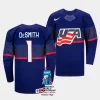 usa casey desmith 2023 iihf world championship blue away jersey