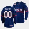 usa custom 2022 iihf world championship navy away jersey