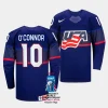 usa drew oconnor 2023 iihf world championship blue away jersey