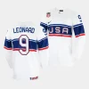 usa hockey ryan leonard home white 2023 nhl draft jersey