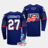 usa matt coronato 2023 iihf world championship blue away jersey