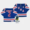 usa rutger mcgroarty 2024 iihf world junior champions blue jersey