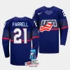 usa sean farrell 2023 iihf world championship blue away jersey