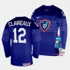 valentin claireaux france 2023 iihf world championship away blue jersey