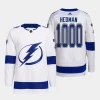 victor hedman lightning white 1000 career games authentic away jersey