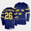 victor stjernborg sweden 2023 iihf world junior championship away navy jersey